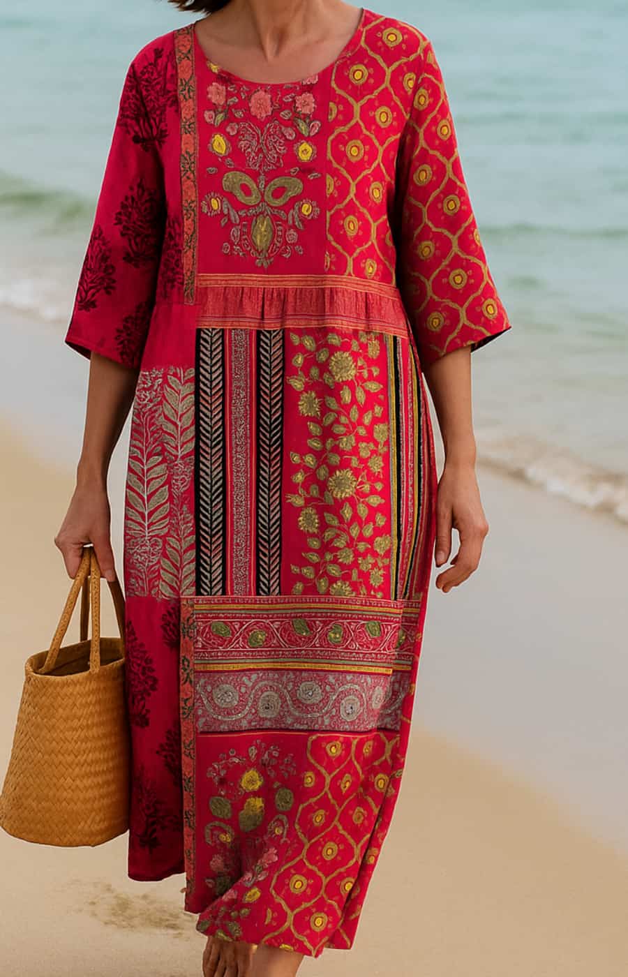 Mette – Boho Summer Dress with Artistic Pattern