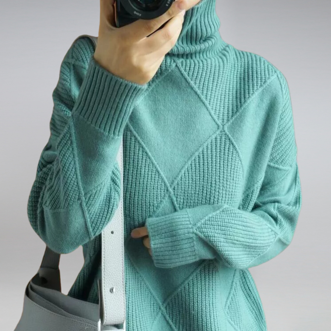 Kiersey – Cozy Turtleneck Knit Sweater for Women