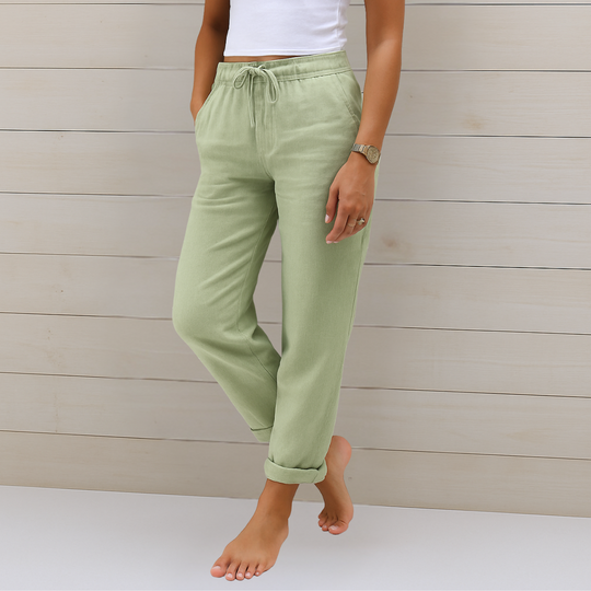 Sheena - Luxe Linen Stretch Trousers