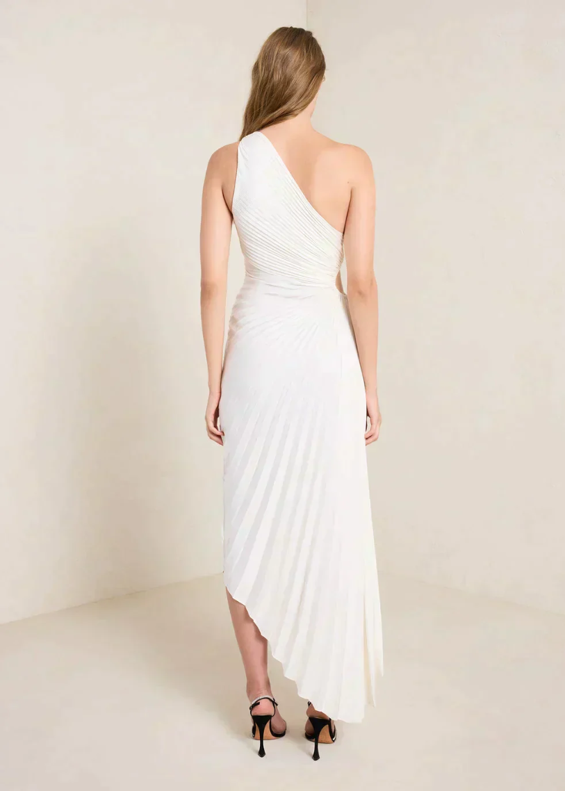 Cadence – One-Shoulder Pleated Evening Gown for Women