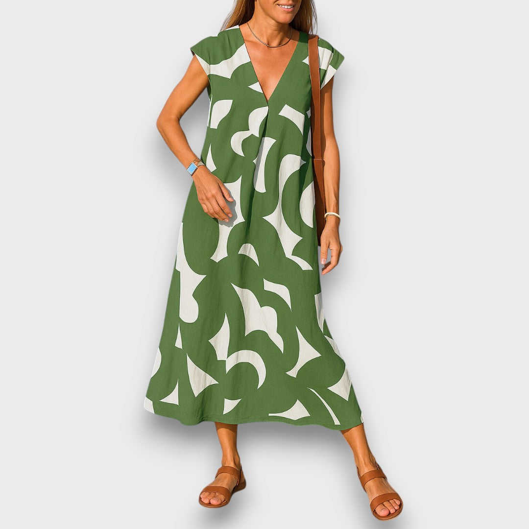 Linae – Airy Dress with V-Neck
