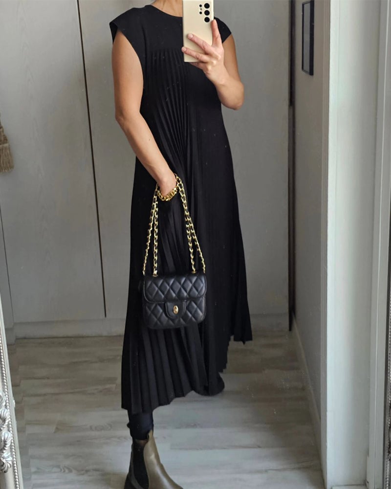 Morgan – Sleeveless Pleated Maxi Dress