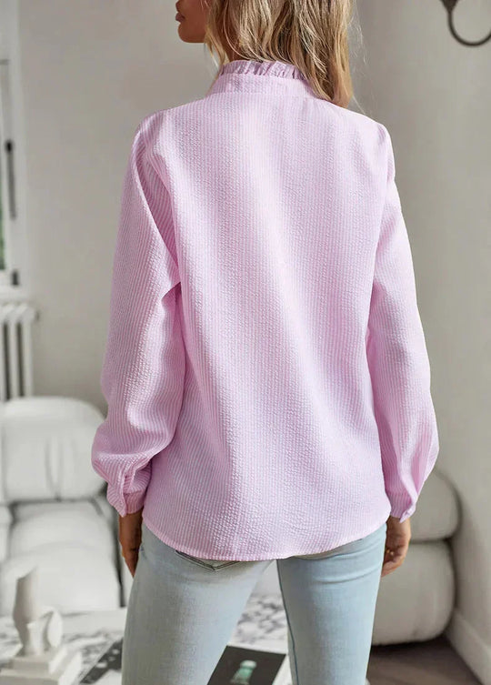 Georgette – Textured Cotton Button-Up Shirt for Women