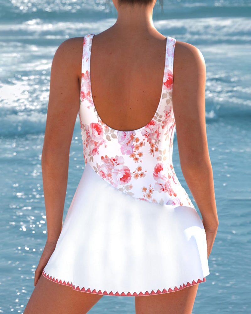 Floretta – Floral Wrap-Style Swimdress for Women