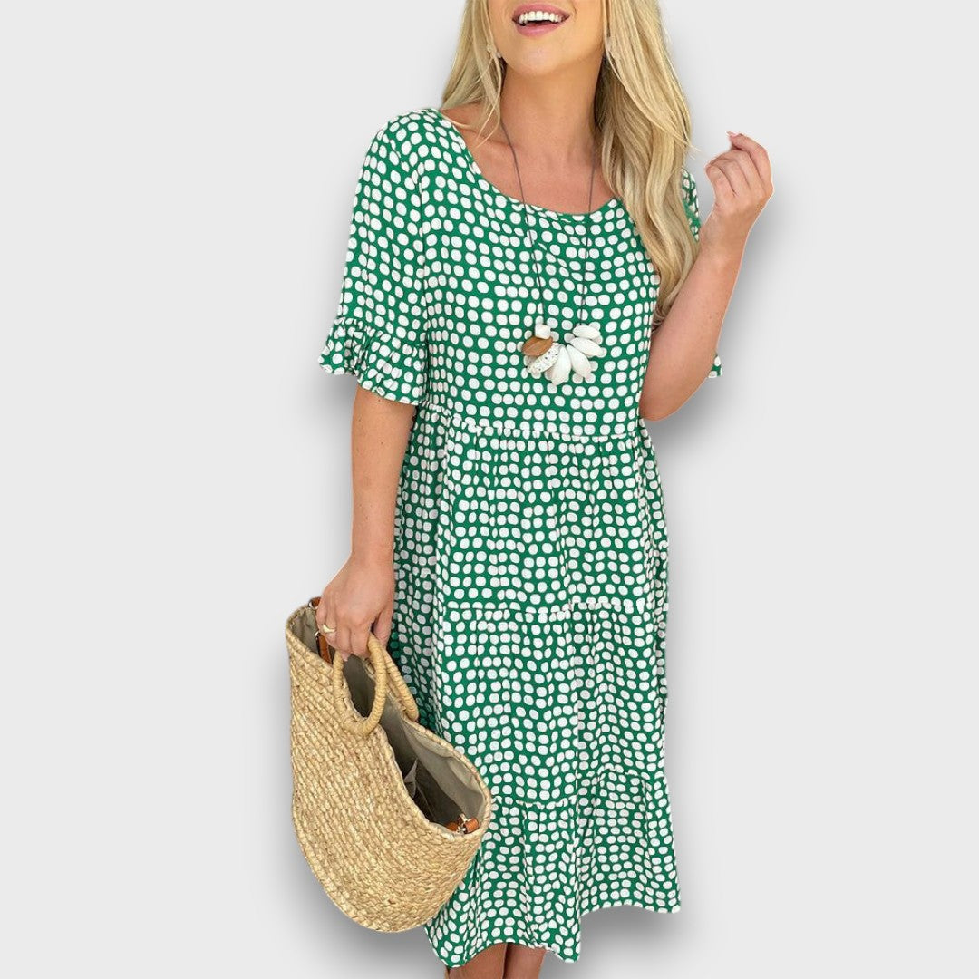 Fenja – Feminine Dress with Polka Dot Print