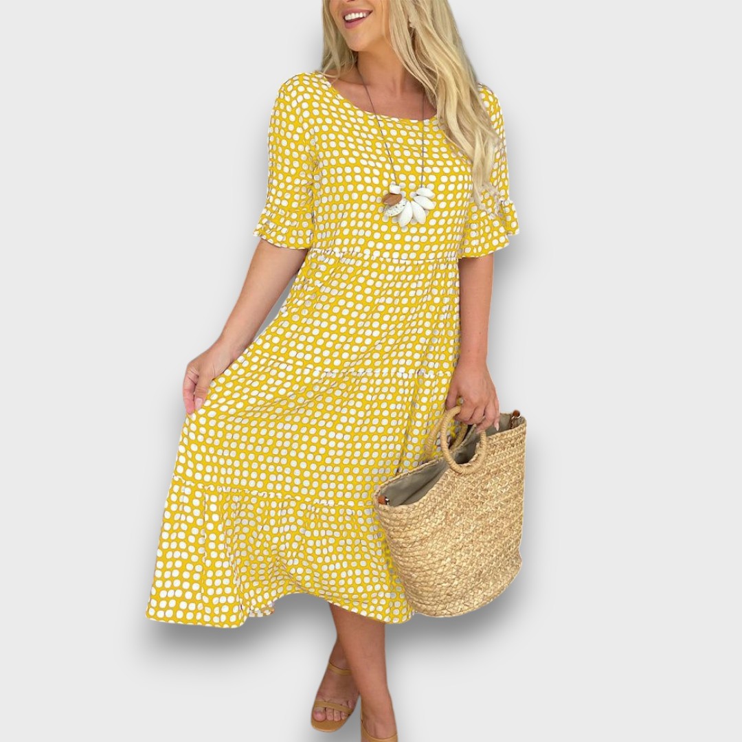 Fenja – Feminine Dress with Polka Dot Print