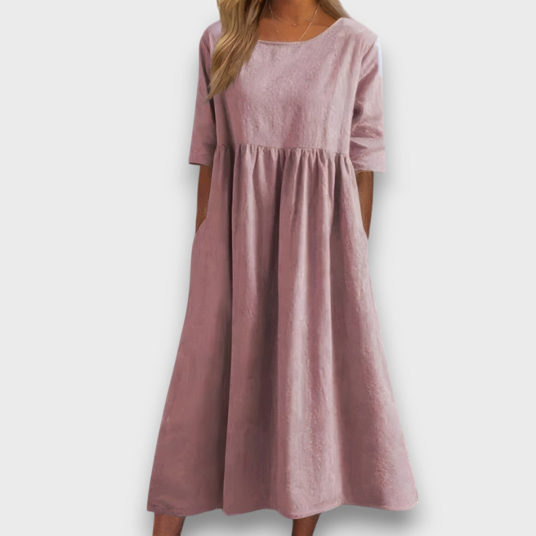 Lioren – Midi Dress in Clear Silhouette