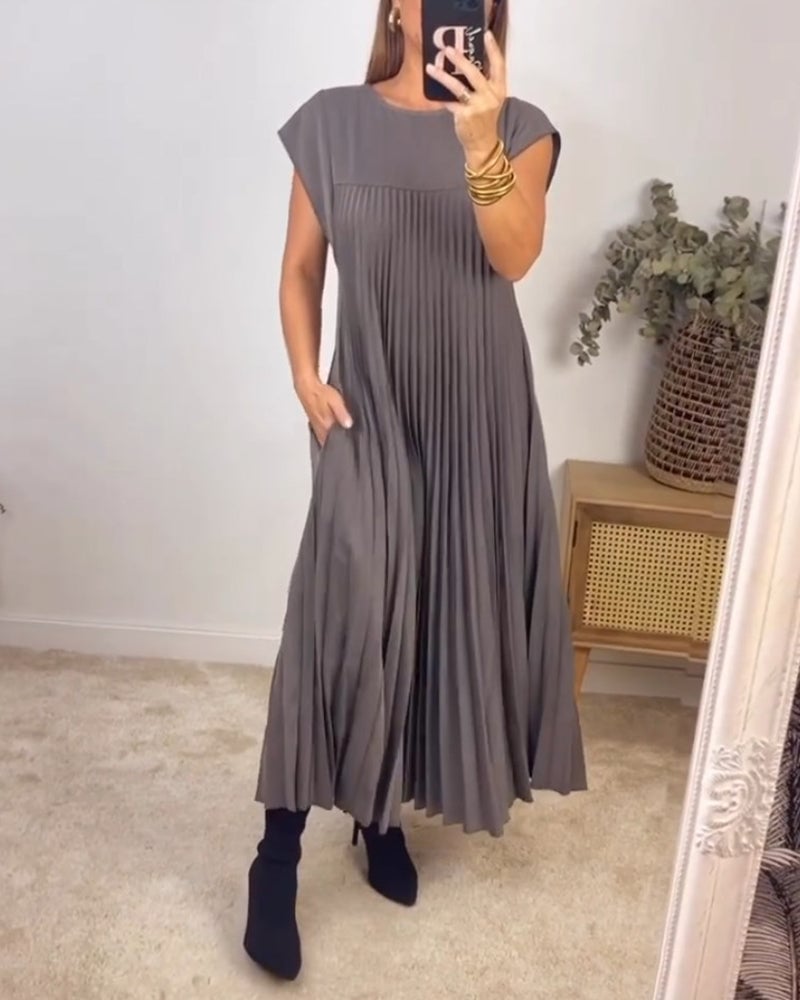 Morgan – Sleeveless Pleated Maxi Dress