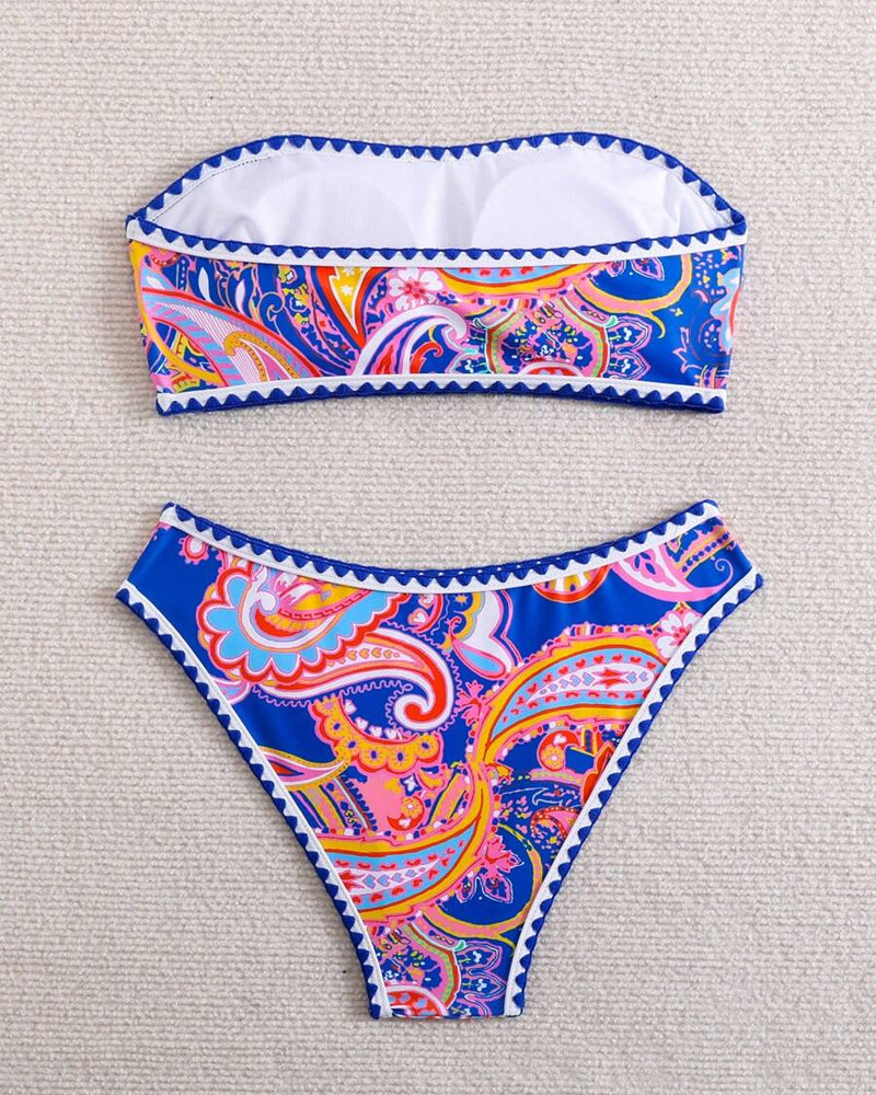 Vasilisa – Paisley Bandeau Bikini for Woman