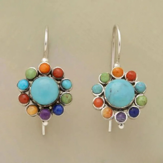 Chienna – Rainbow Gemstone Bloom Earrings