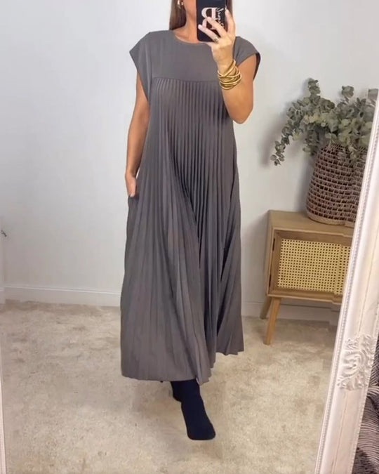 Morgan – Sleeveless Pleated Maxi Dress