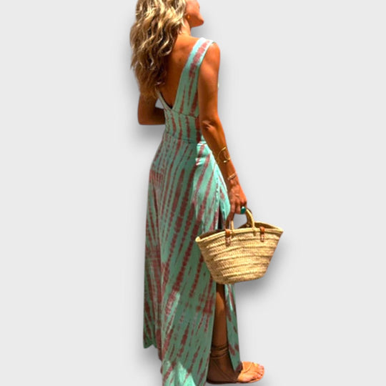 Iselda – Maxi Summer Dress with Cut-Out Design