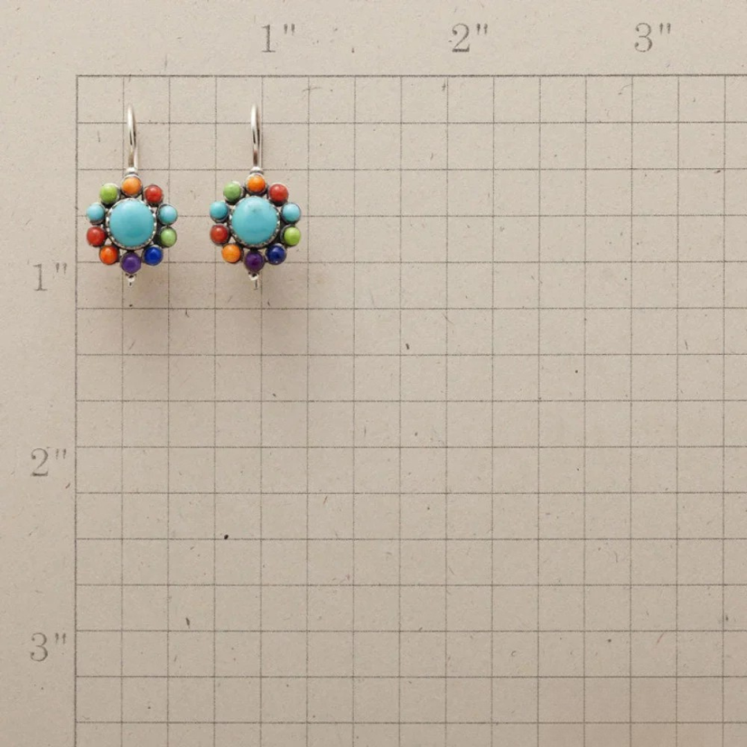 Chienna – Rainbow Gemstone Bloom Earrings