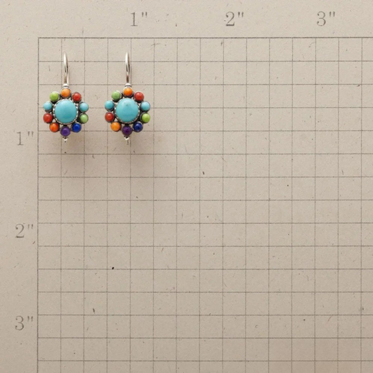 Chienna – Rainbow Gemstone Bloom Earrings