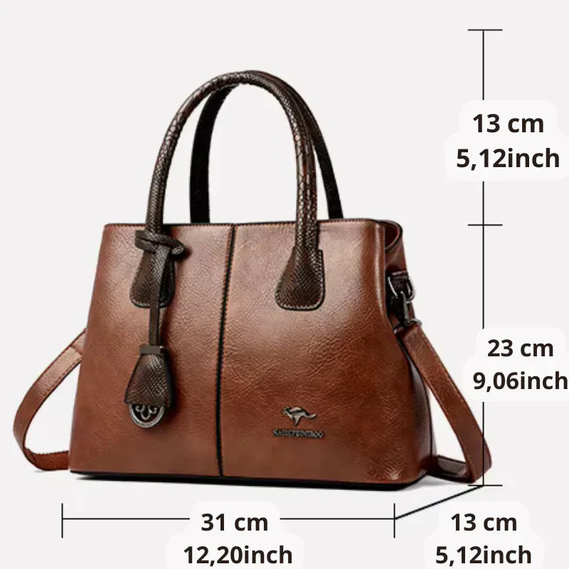 Bryce – Two-Tone Leather Tote for Women