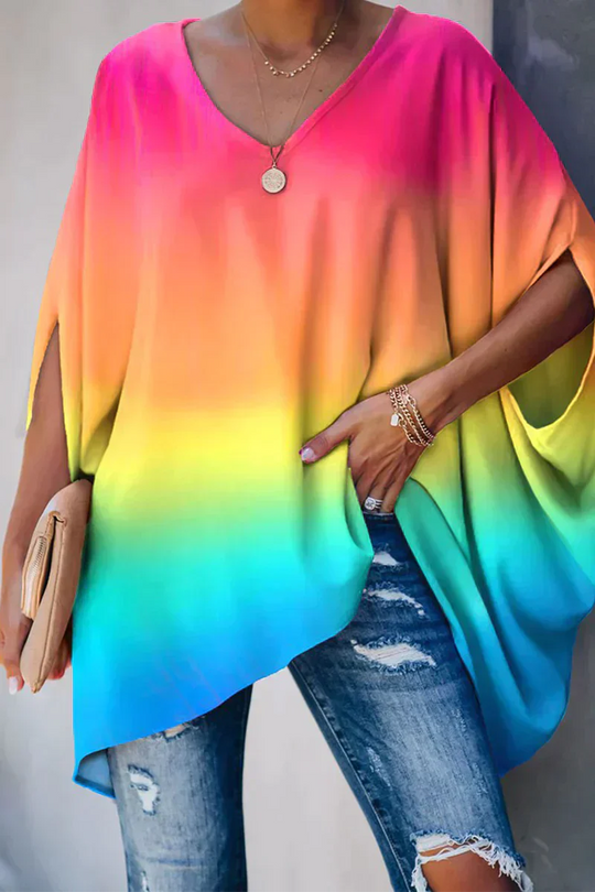 Zenyara – RadiantFlow Ombre Batwing Top