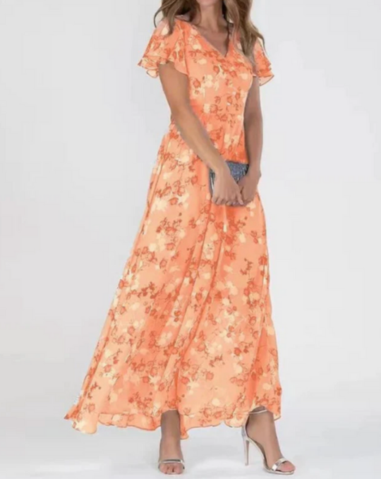 Raffaella – Floral Wrap Maxi Dress for Women