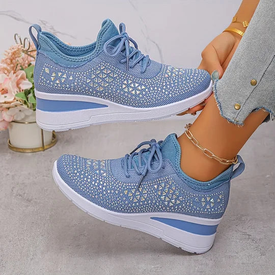 Cyan – Lightweight Knit Sneakers for Women