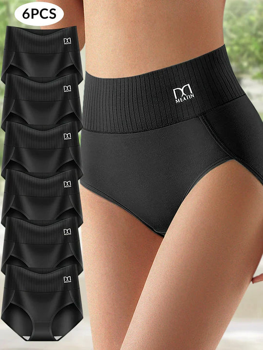 Comfortiva – High-Waist Breathable Cotton Panties for Women (6-pack)