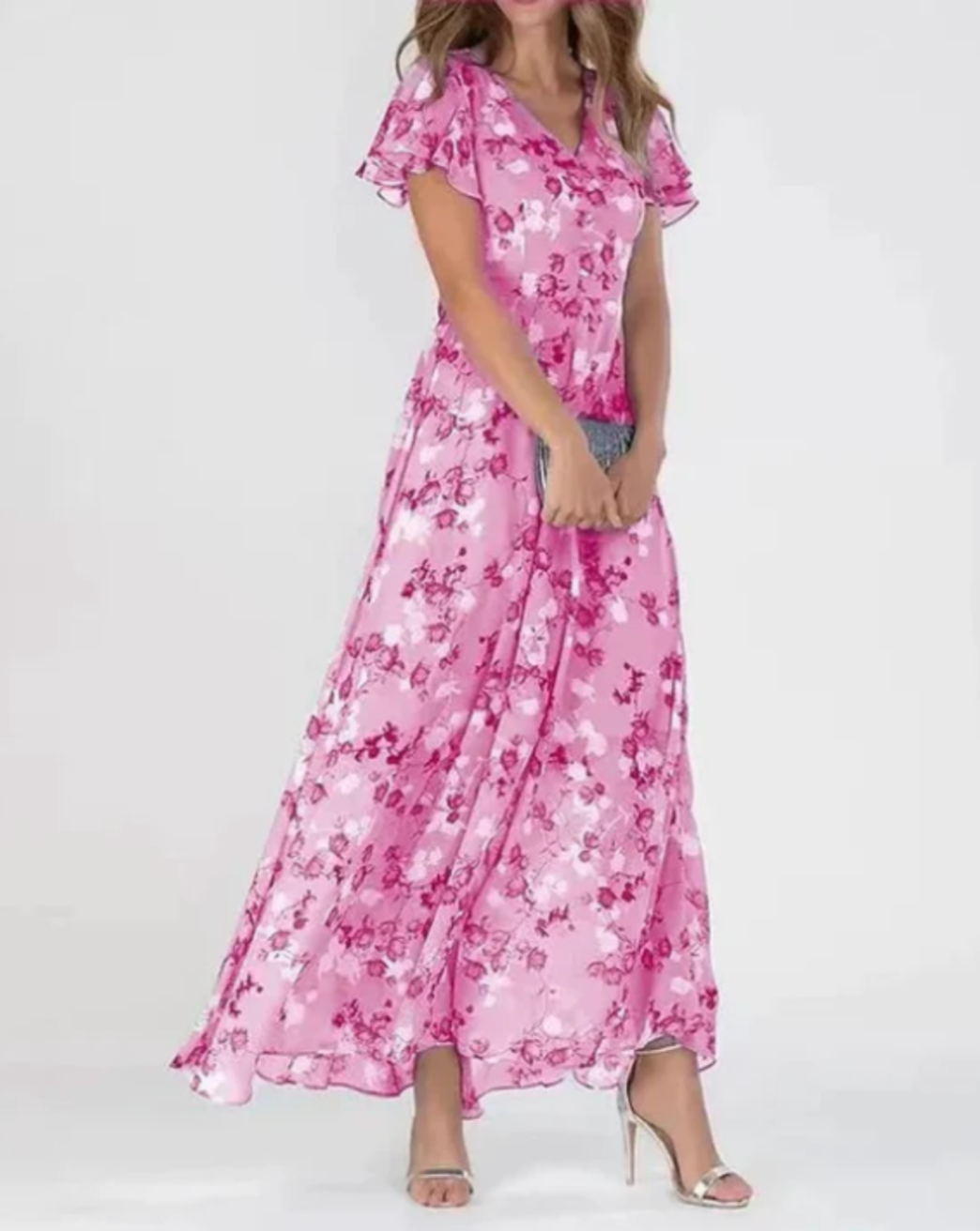 Raffaella – Floral Wrap Maxi Dress for Women