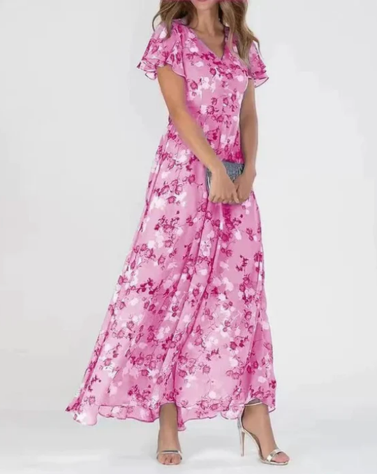 Raffaella – Floral Wrap Maxi Dress for Women