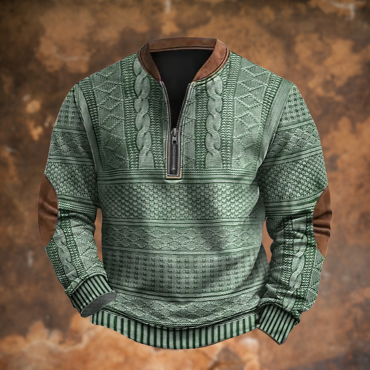 Cedrick – Casual Knit Quarter-Zip Pullover for Men