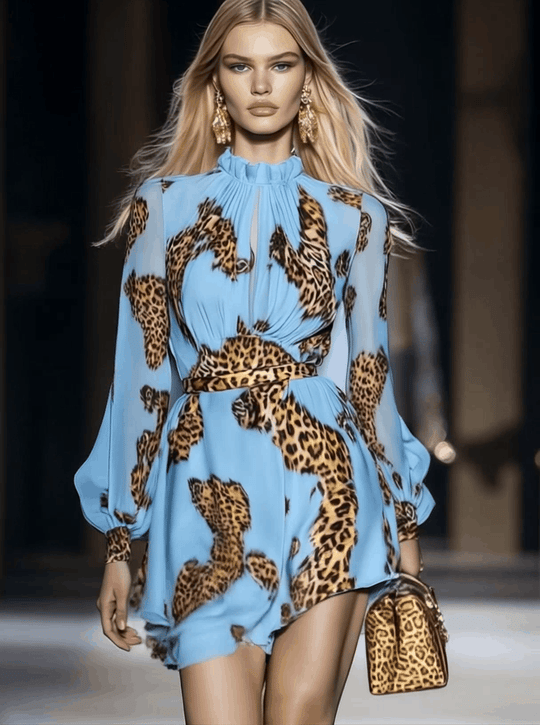 Savara – Wild Elegance Leopard Print Dress