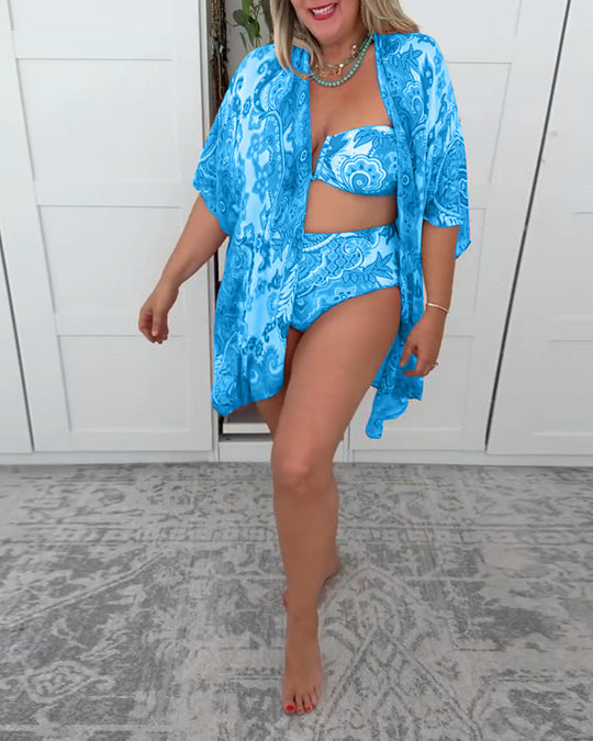 Nawoja – Printed Three-Piece Beach Set for Women