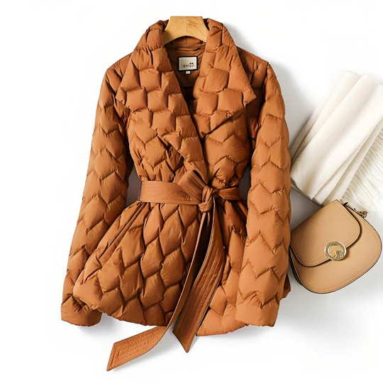 Clara – Belted Quilted Winter Jacket for Women