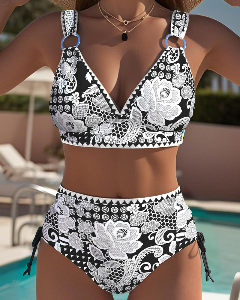 Daria – Floral Print Two-Piece Bikini for Women