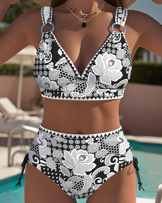 Daria – Floral Print Two-Piece Bikini for Women