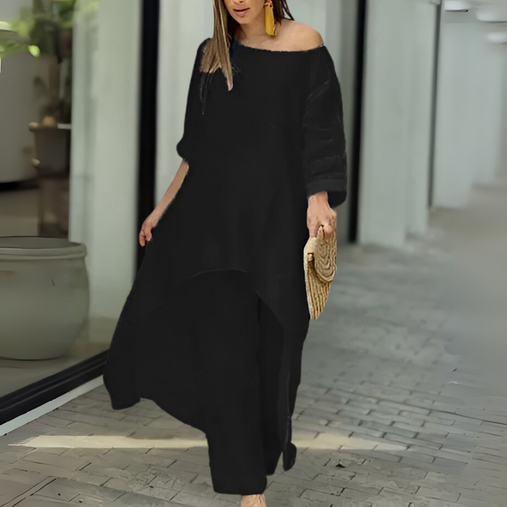 Mahveen – Flowing Asymmetrical Tunic Set for Women