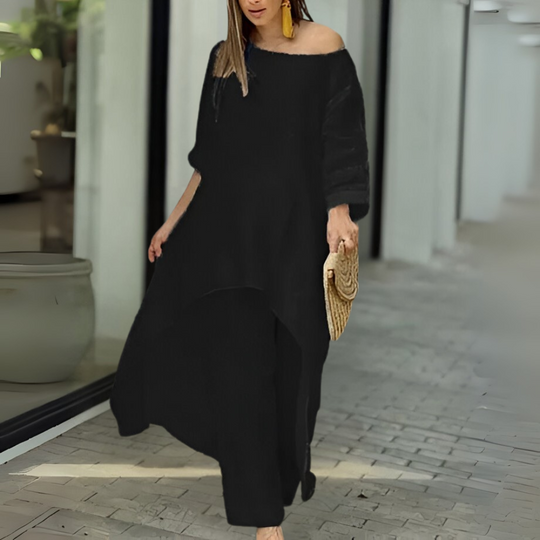 Mahveen – Flowing Asymmetrical Tunic Set for Women