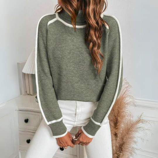 Arlene – Two-Tone Casual Knit Sweater for Women