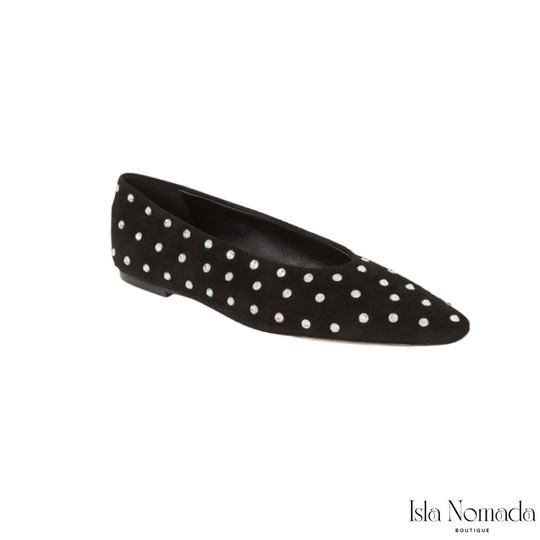 Khaye – Polka Dot Pointed-Toe Flats for Women
