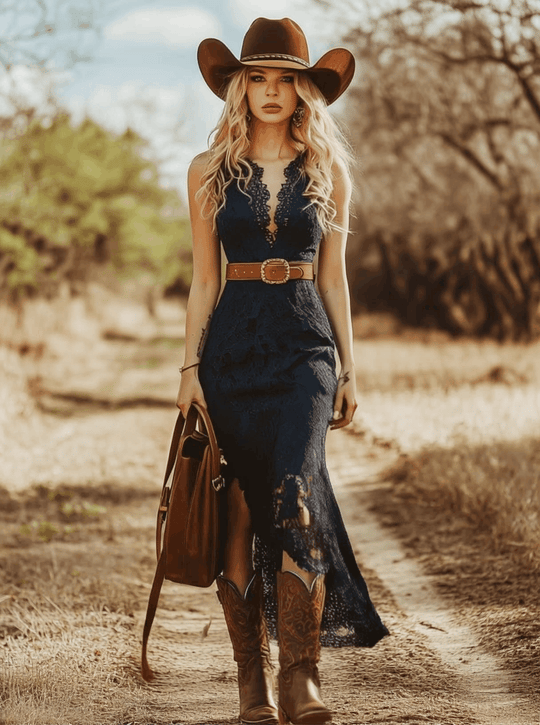 Sable – Western Lace Maxi Dress