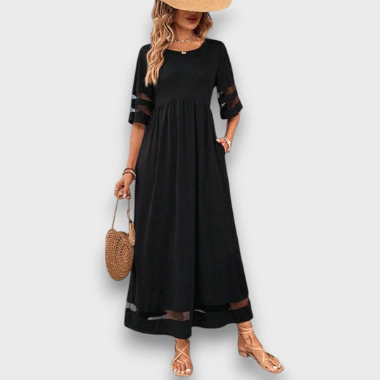 Lenava – Black Dress with Transparent Accents