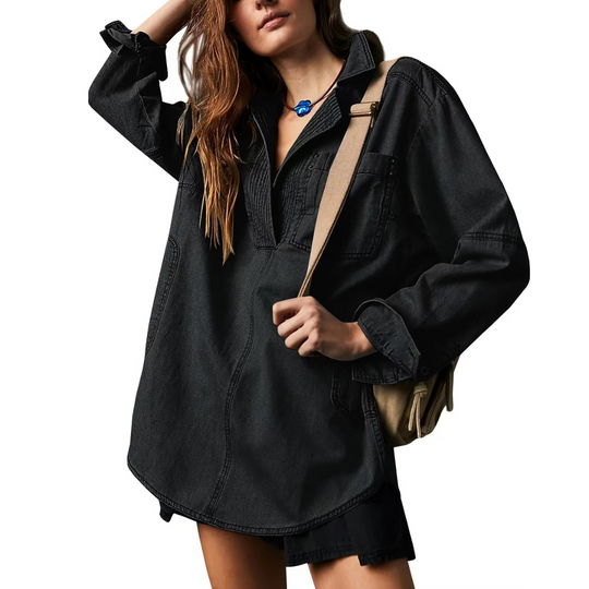 Claudine – Oversized Corduroy Shirt for Women