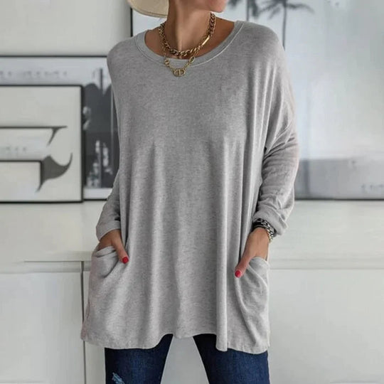 Phyllis – Casual Longline V-Neck Tunic for Women