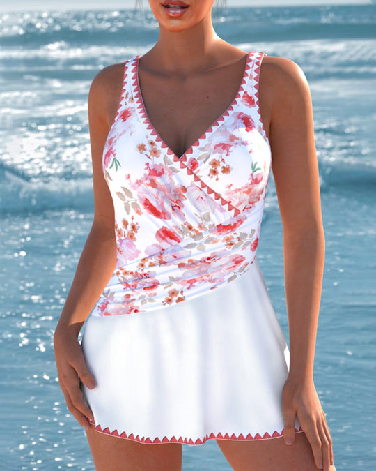 Floretta – Floral Wrap-Style Swimdress for Women