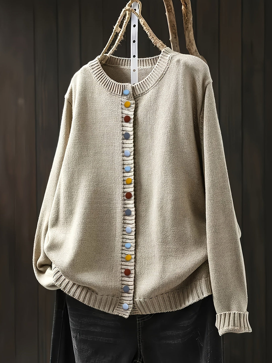 Janiyah – Button-Detail Knit Cardigan for Women