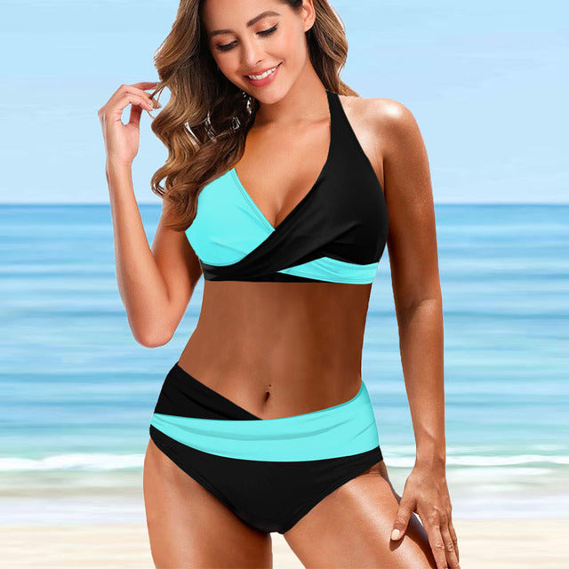 Lidzy - Colorblock Bikini Set for Women