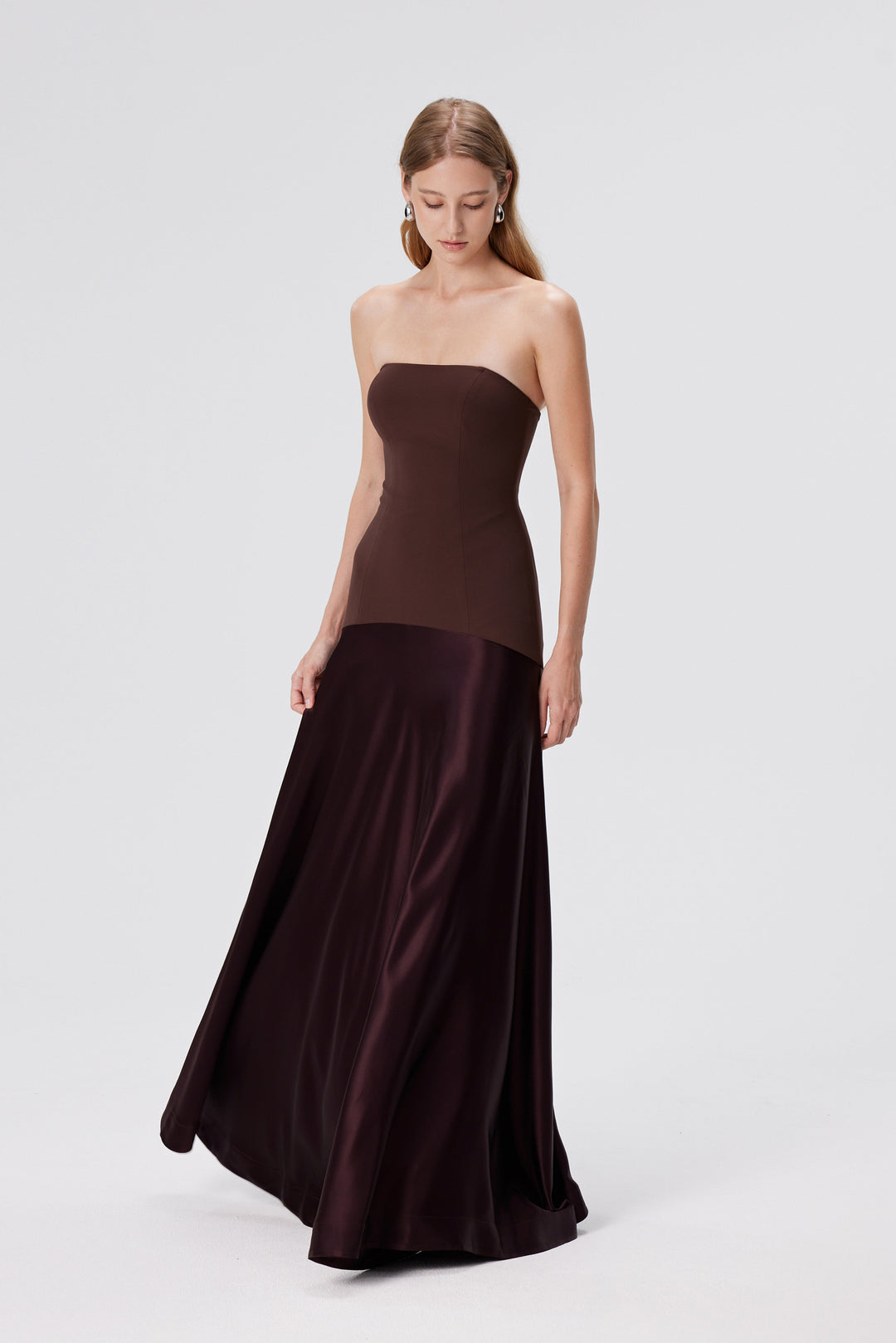 Ginnifer – Strapless Chocolate Evening Gown