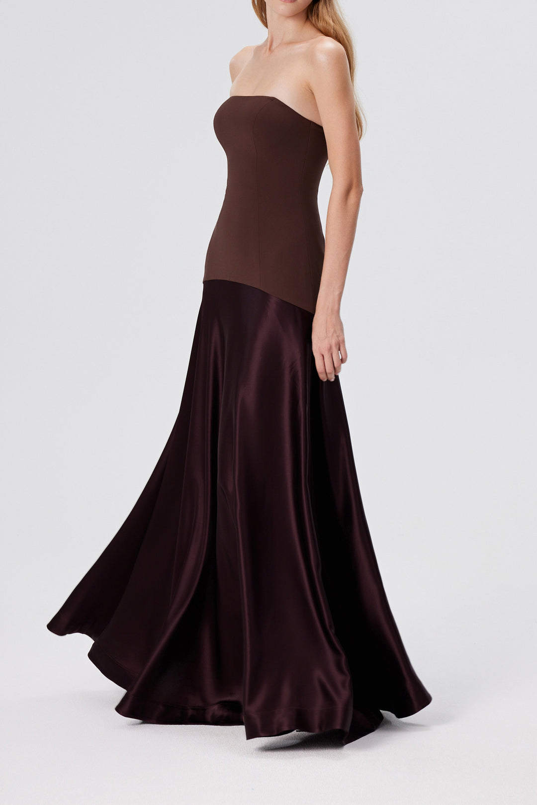 Ginnifer – Strapless Chocolate Evening Gown