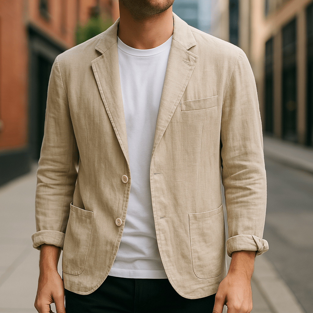 Iván - CoastLine Linen Blend Blazer Beige