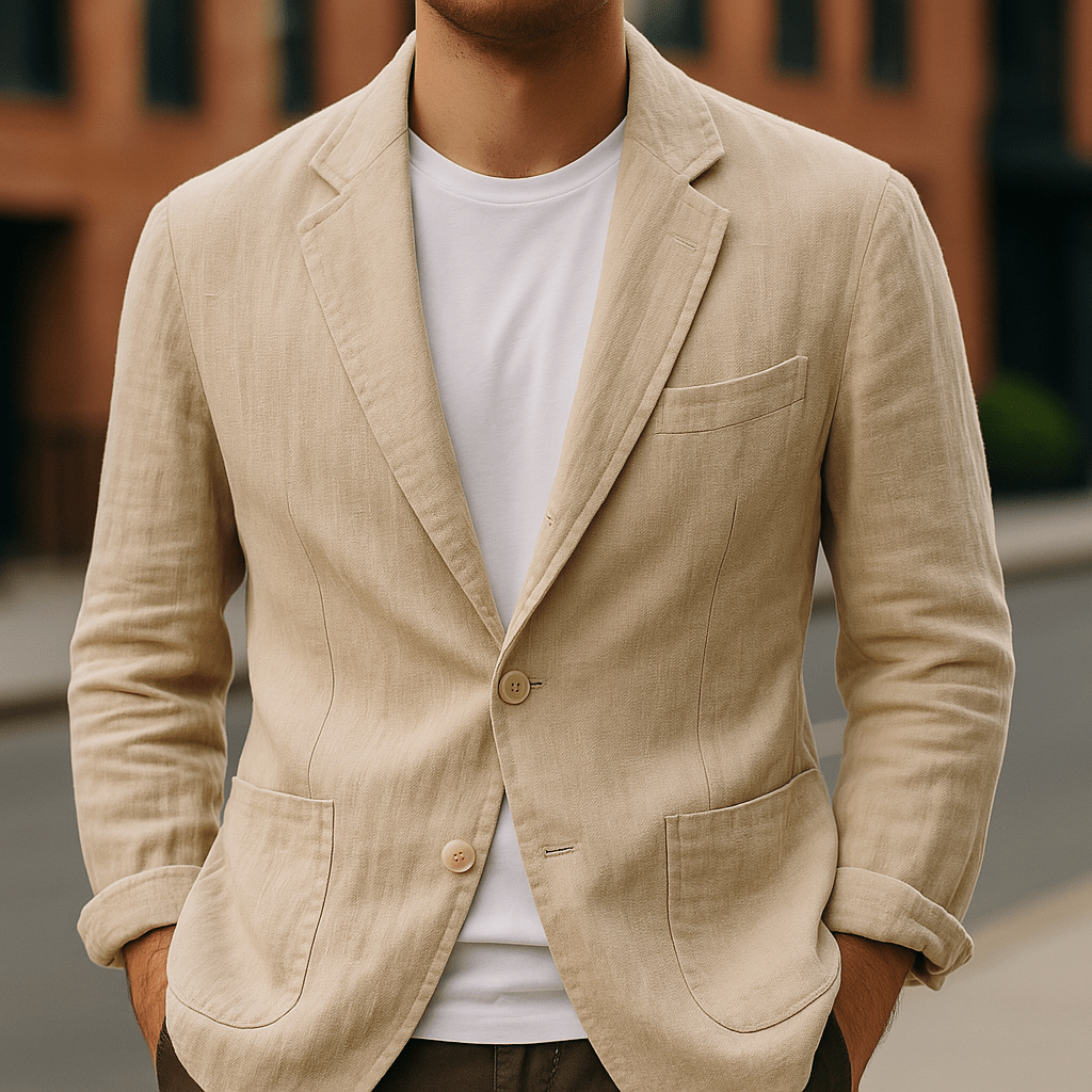 Iván - CoastLine Linen Blend Blazer Beige