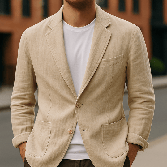 Iván - CoastLine Linen Blend Blazer Beige