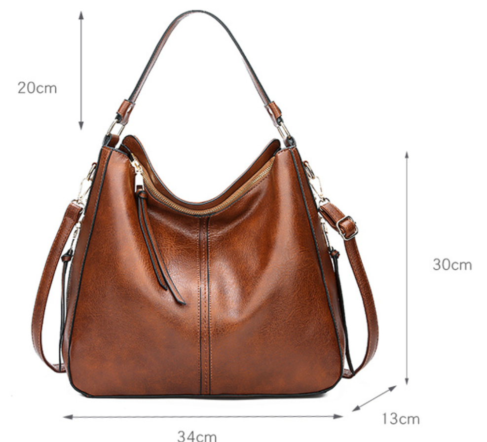 Allyn – Classic Leather Shoulder Bag for Women