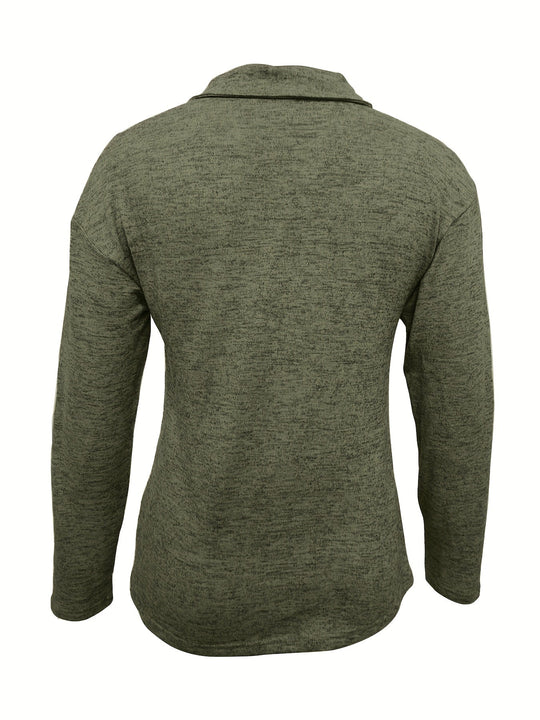 Amirah – Casual Zip Collar Long Sleeve Top for Women
