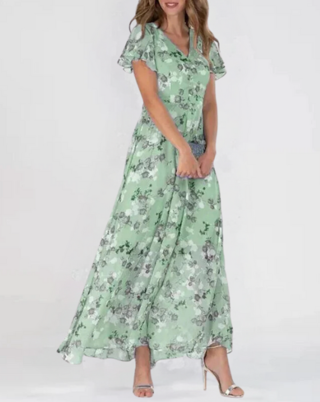 Raffaella – Floral Wrap Maxi Dress for Women